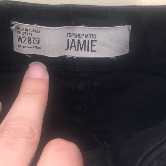 Top shop Jamie Moto Skinny Jean W28L30 - Picture 2 of 4